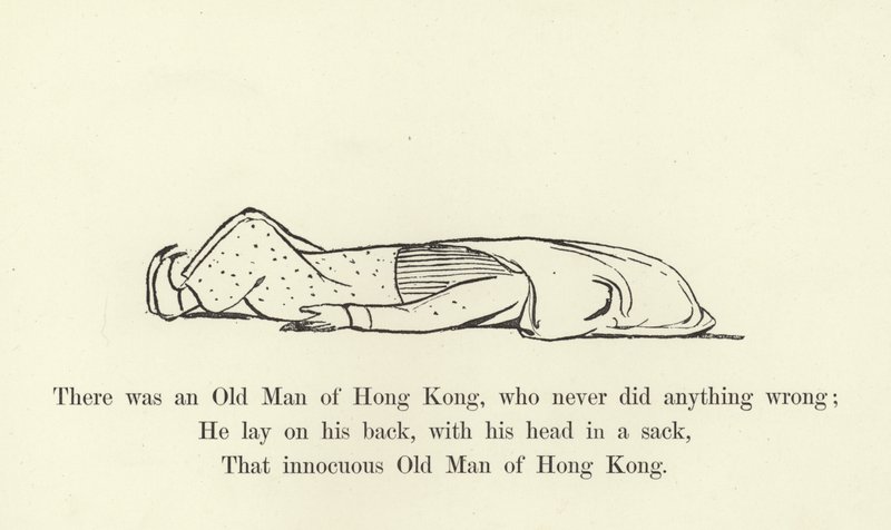 Det var en gammel mann fra Hong Kong, som aldri gjorde noe galt av Edward Lear