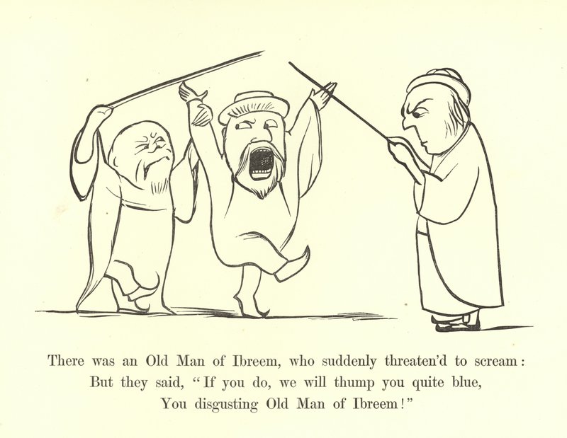 Det var en gammel mann fra Ibreem, som plutselig truet med å skrike av Edward Lear