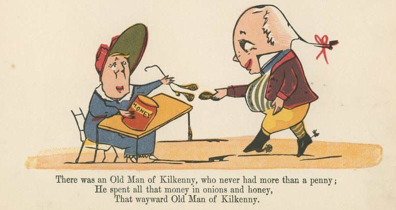 Det var en gammel mann fra Kilkenny, som aldri hadde mer enn en krone, fra 