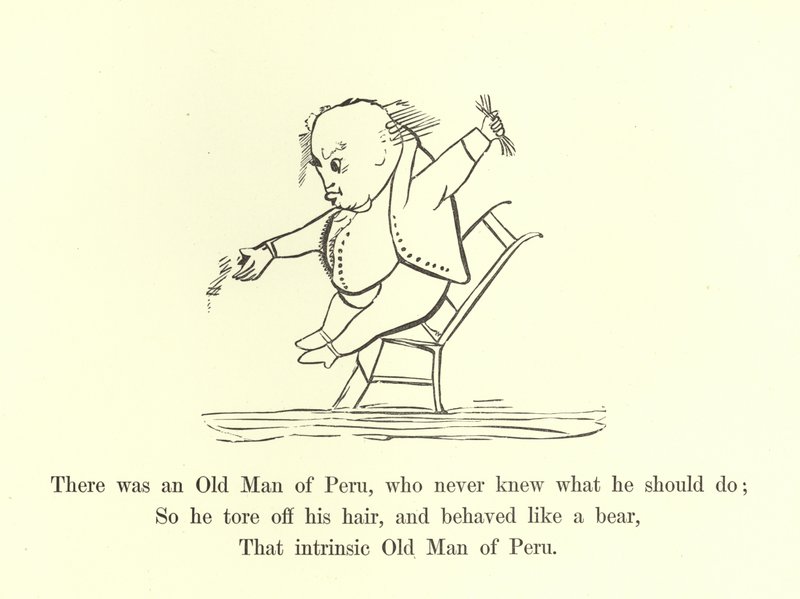 Det var en gammel mann fra Peru, som aldri visste hva han skulle gjøre av Edward Lear