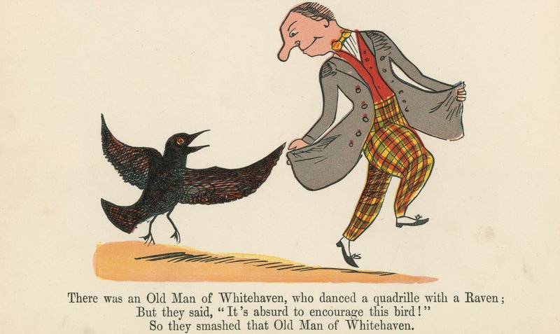 Det var en gammel mann fra Whitehaven, som danset en kvadrille med en ravn, fra 