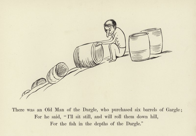 Det var en Old Man of the Dargle, som kjøpte seks tønner med Gargle av Edward Lear