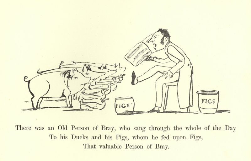 Det var en gammel person fra Bray, som sang gjennom hele dagen av Edward Lear