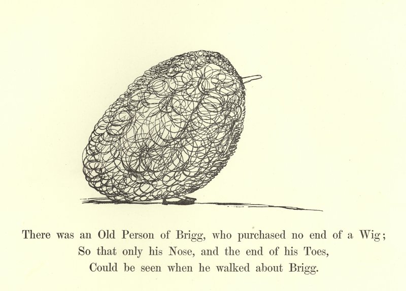 Det var en gammel person fra Brigg, som kjøpte ingen ende av en parykk av Edward Lear