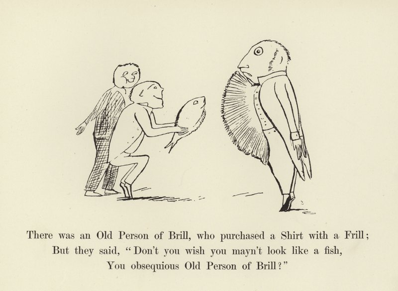 Det var en gammel person av Brill, som kjøpte en skjorte med volang av Edward Lear