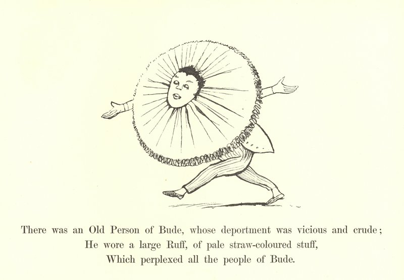 Det var en gammel person fra Bude, hvis handling var ond og grov av Edward Lear