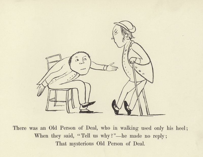 Det var en Old Person of Deal, som til å gå bare brukte hælen av Edward Lear