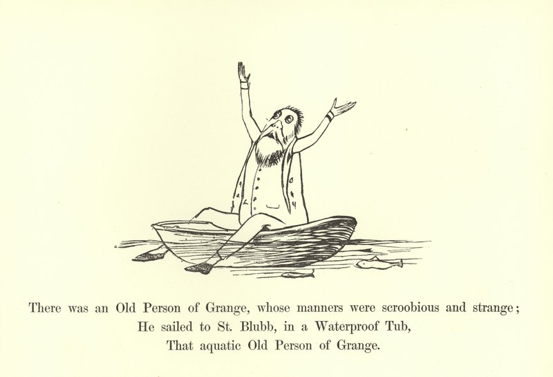 Det var en gammel person fra Grange, hvis oppførsel var scroobious og merkelig av Edward Lear