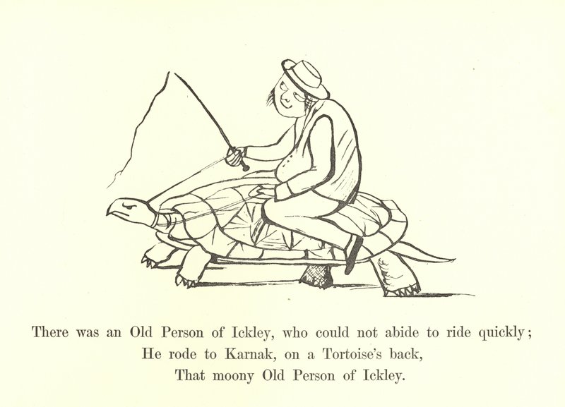 Det var en gammel person fra Ickley, som ikke klarte å ri raskt av Edward Lear