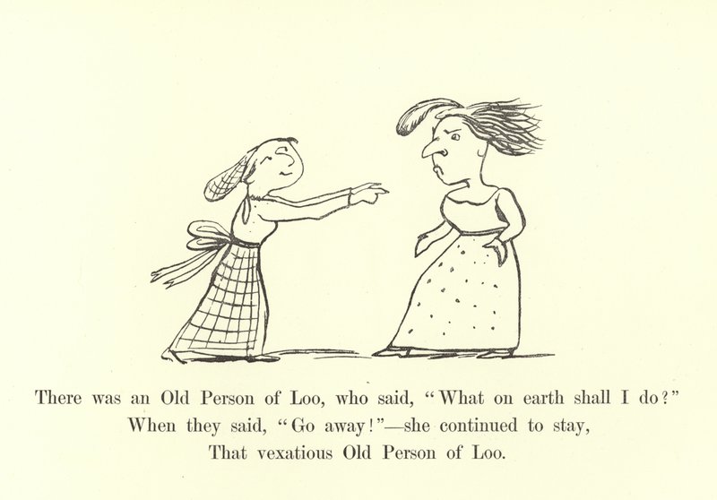 Det var en gammel person fra Loo, som sa: Hva i all verden skal jeg gjøre av Edward Lear