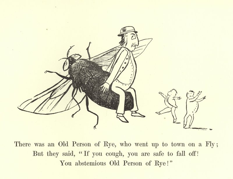 Det var en gammel Rye, som dro opp til byen på en flue av Edward Lear