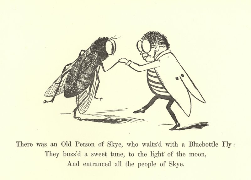 Det var en gammel person fra Skye, som valser med en blåflaskeflue av Edward Lear