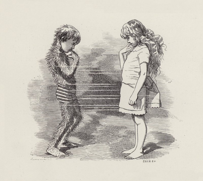 Illustrasjon for The Water-Babies av Charles Kingsley (gravering) av Edward Linley (after) Sambourne