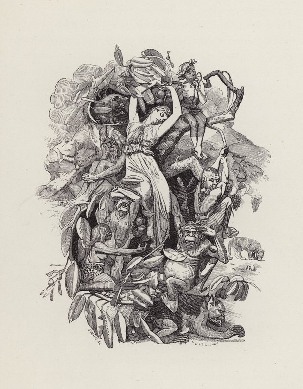 Illustrasjon for The Water-Babies av Charles Kingsley (gravering) av Edward Linley (after) Sambourne