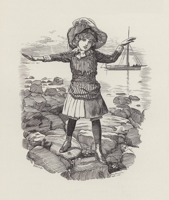 Illustrasjon for The Water-Babies av Charles Kingsley (gravering) av Edward Linley (after) Sambourne