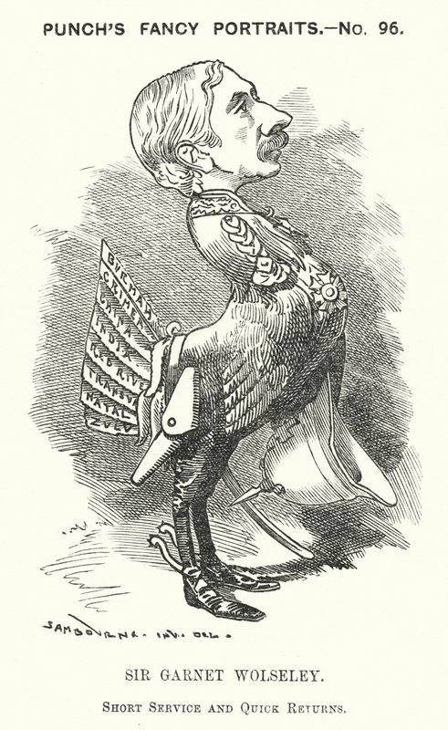Punch tegneserie: Garnet Wolseley av Edward Linley (after) Sambourne