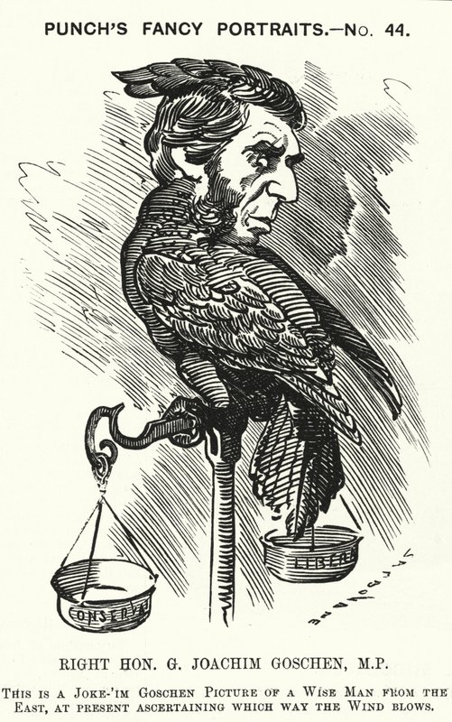 Punch tegneserie: George Goschen av Edward Linley (after) Sambourne