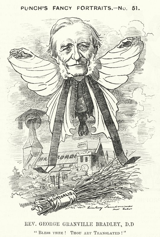 Punch tegneserie: George Granville Bradley, engelsk guddommelig, lærd og dekan av Westminster (gravering) av Edward Linley (after) Sambourne