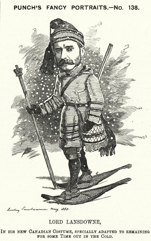 Punch tegneserie: Henry Petty-Fitzmaurice, 5th Marquess of Lansdowne, britisk politiker og generalguvernør i Canada (gravering) av Edward Linley (after) Sambourne