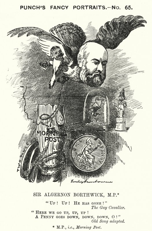 Punch tegneserie: Sir Algernon Borthwick av Edward Linley (after) Sambourne