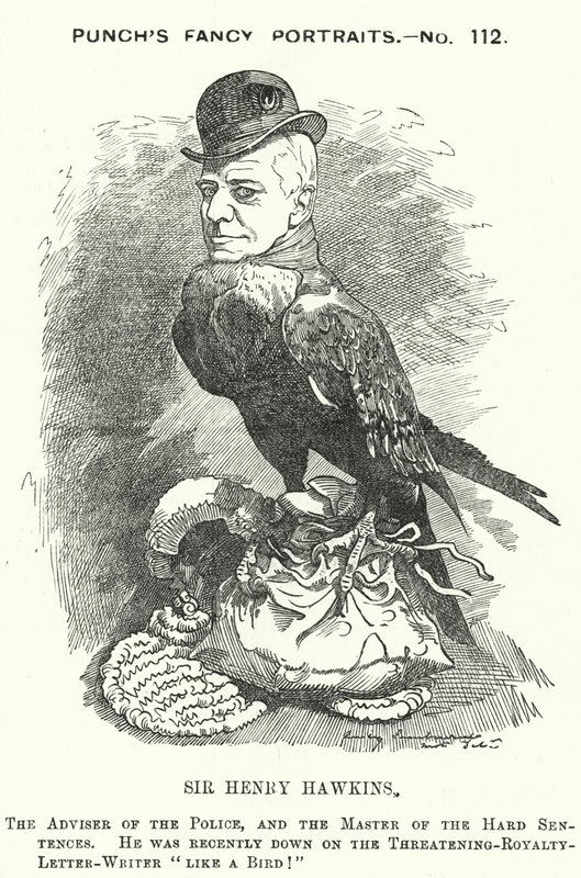 Punch tegneserie: Sir Henry Hawkins av Edward Linley (after) Sambourne