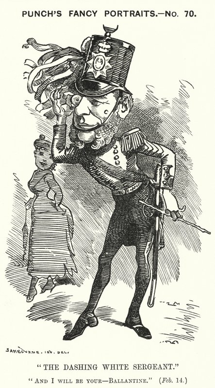 Punch tegneserie: William Ballantine, engelsk Serjeant-at-Law (gravering) av Edward Linley (after) Sambourne