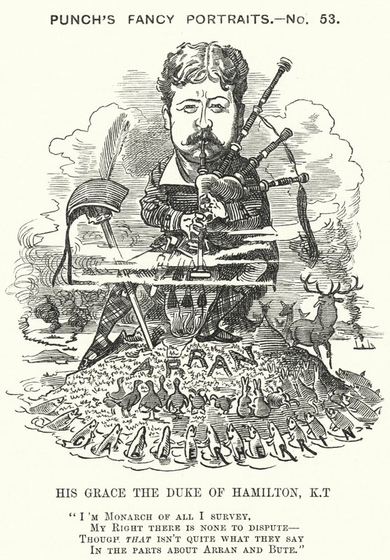 Punch tegneserie: William Douglas Hamilton av Edward Linley (after) Sambourne