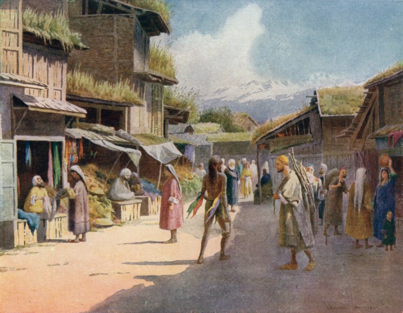 En Srinagar-basar av Edward Mary Joseph Molyneux