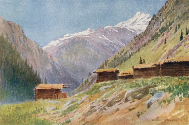 Ser nedover Gurais-dalen, fra landsbyen Dudhgai av Edward Mary Joseph Molyneux