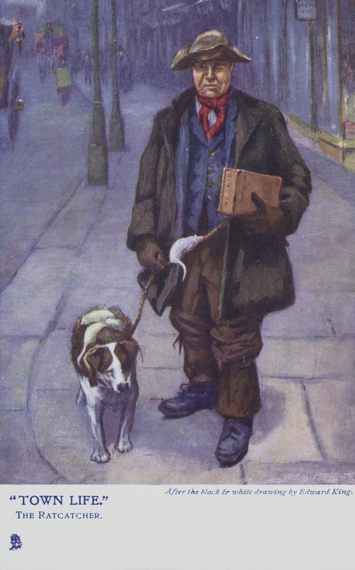 Rottefanger med hunden sin av Edward R. King