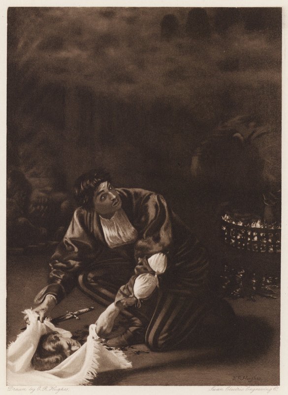 Il Pecorone: Dag IX, roman I, The Master Thief (litho) av Edward Robert Hughes