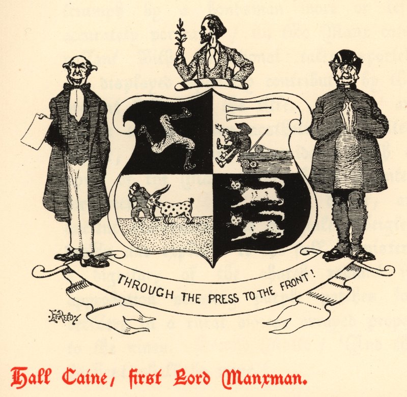 Hall Caine, First Lord Manxman (gravering) av Edward Tennyson Reed