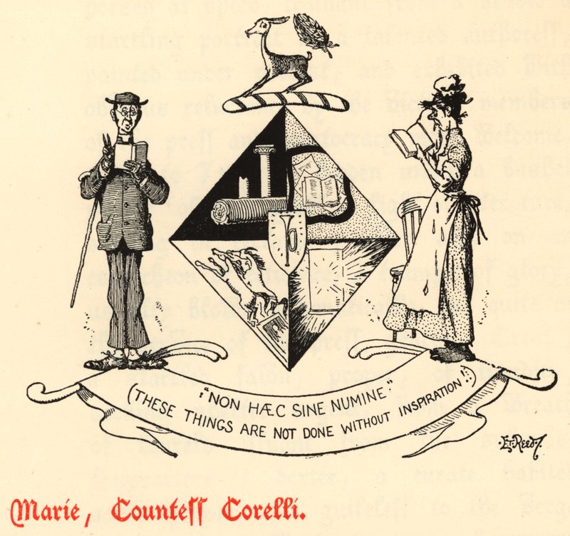 Marie, grevinne Corelli (gravering) av Edward Tennyson Reed
