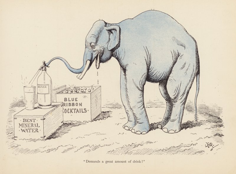 Tails with a Twist: The Elephant (farge litho) av Edward Tennyson Reed