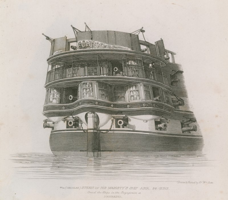 Hans Majestets skip Asia av Edward William Cooke