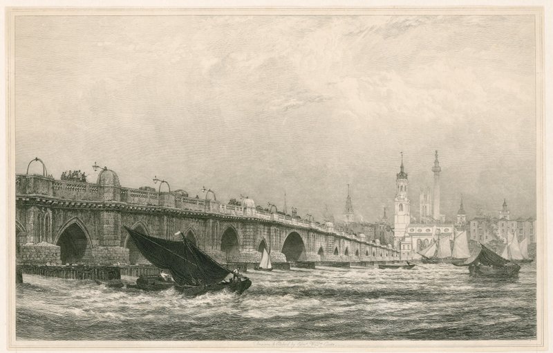 London Bridge av Edward William Cooke