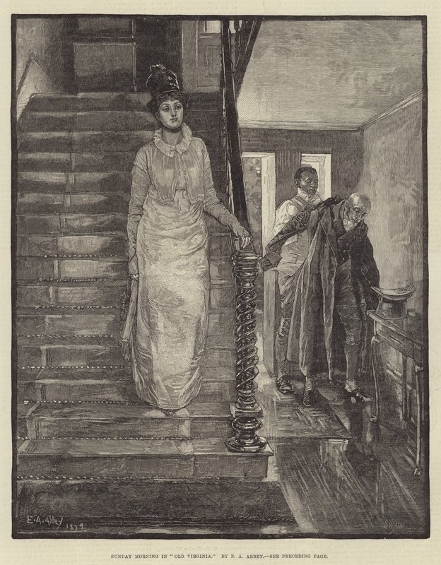 Søndag morgen i Old Virginia av Edwin Austin Abbey