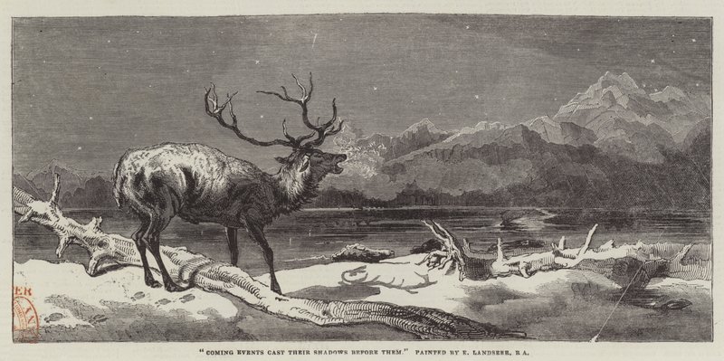Kommende hendelser kaster sine skygger foran dem av Edwin Landseer