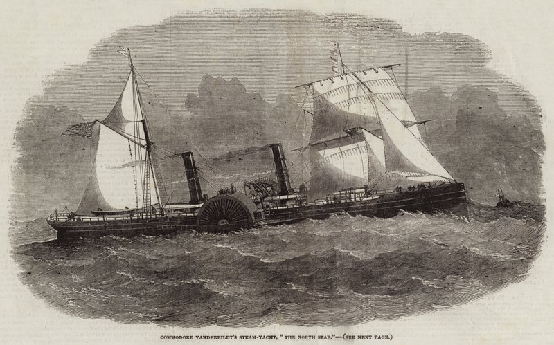 Commodore Vanderbilts Steam-Yacht, The North Star av Edwin Weedon