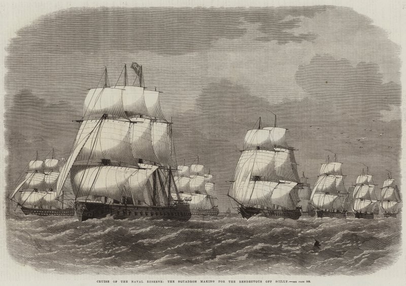 Cruise på Naval Reserve, skvadronen på vei til møtet utenfor Scilly av Edwin Weedon