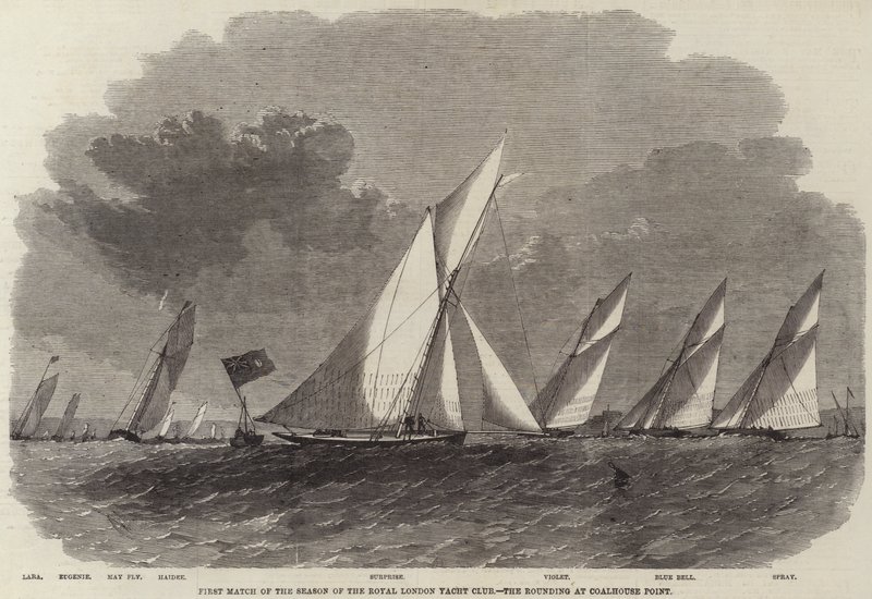 Sesongens første kamp i Royal London Yacht Club, rundingen på Coalhouse Point av Edwin Weedon