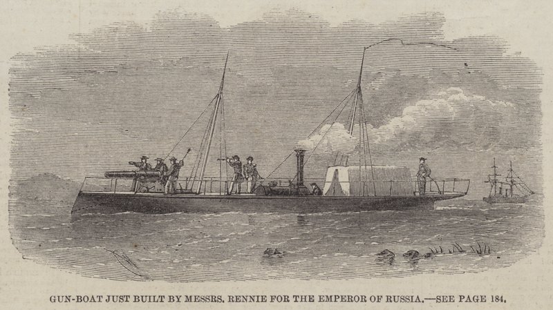Gun-Boat nettopp bygget av Messers Rennie for keiseren av Russland av Edwin Weedon