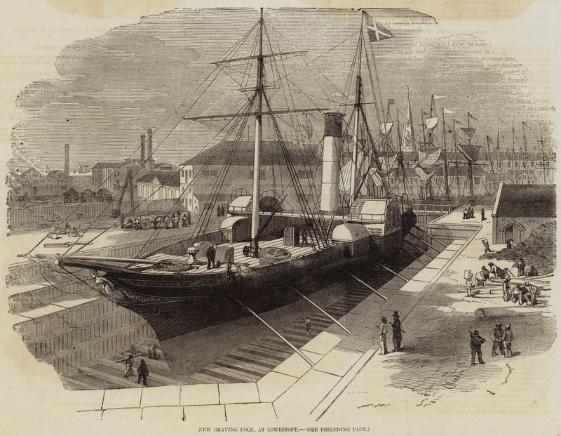 New Graving Dock, ved Lowestoft av Edwin Weedon