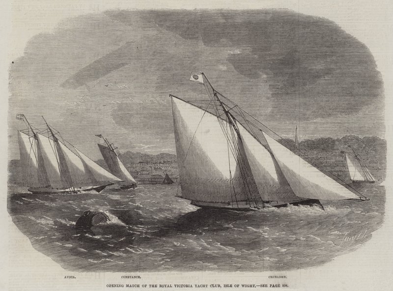 Åpningskamp for Royal Victoria Yacht Club, Isle of Wight av Edwin Weedon