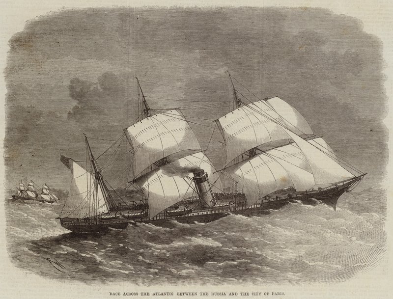Race over Atlanterhavet mellom Russland og byen Paris av Edwin Weedon