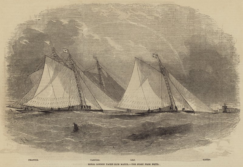 Royal London Yacht Club Match, starten fra Erith av Edwin Weedon