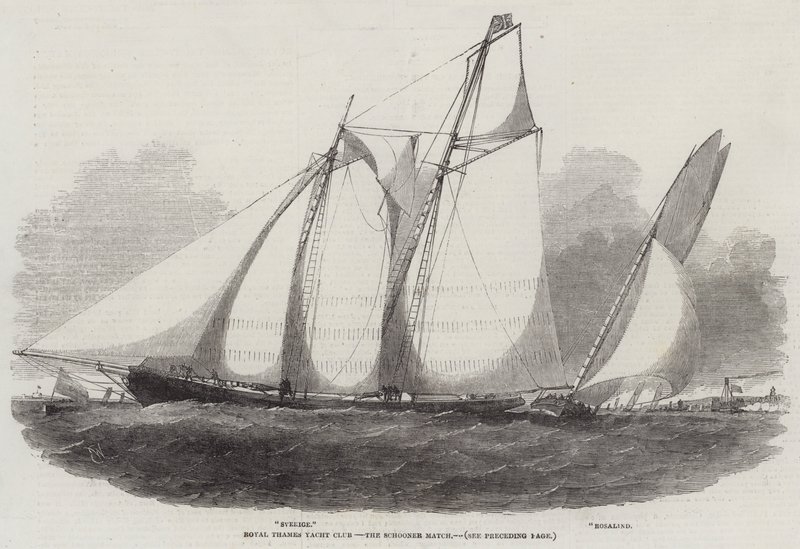 Royal Thames Yacht Club, Schooner Match av Edwin Weedon