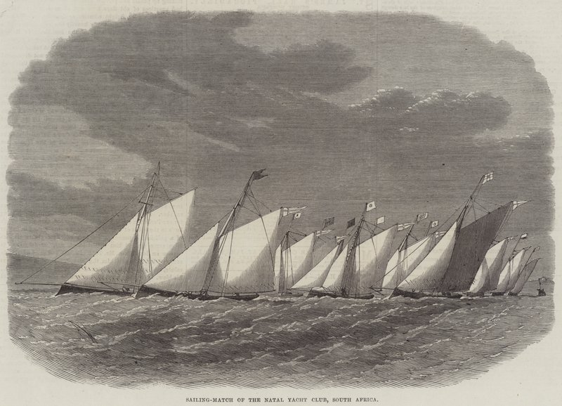 Seilkamp av Natal Yacht Club, Sør-Afrika av Edwin Weedon