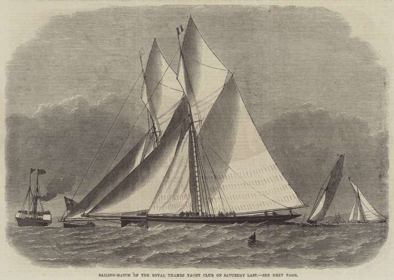 Seilkamp av Royal Thames Yacht Club på lørdag sist av Edwin Weedon