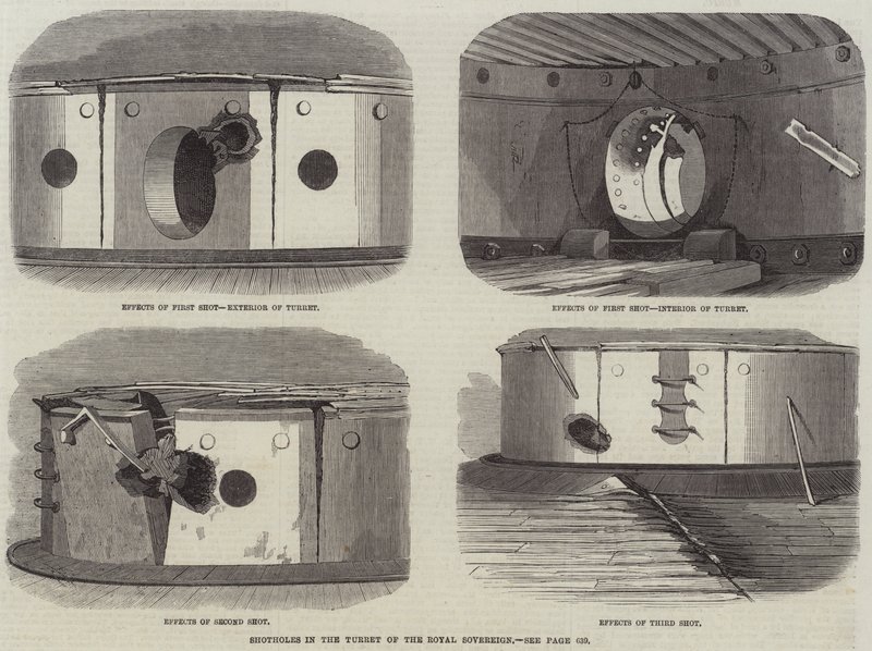 Shotholes i Turret of the Royal Sovereign av Edwin Weedon